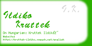 ildiko kruttek business card